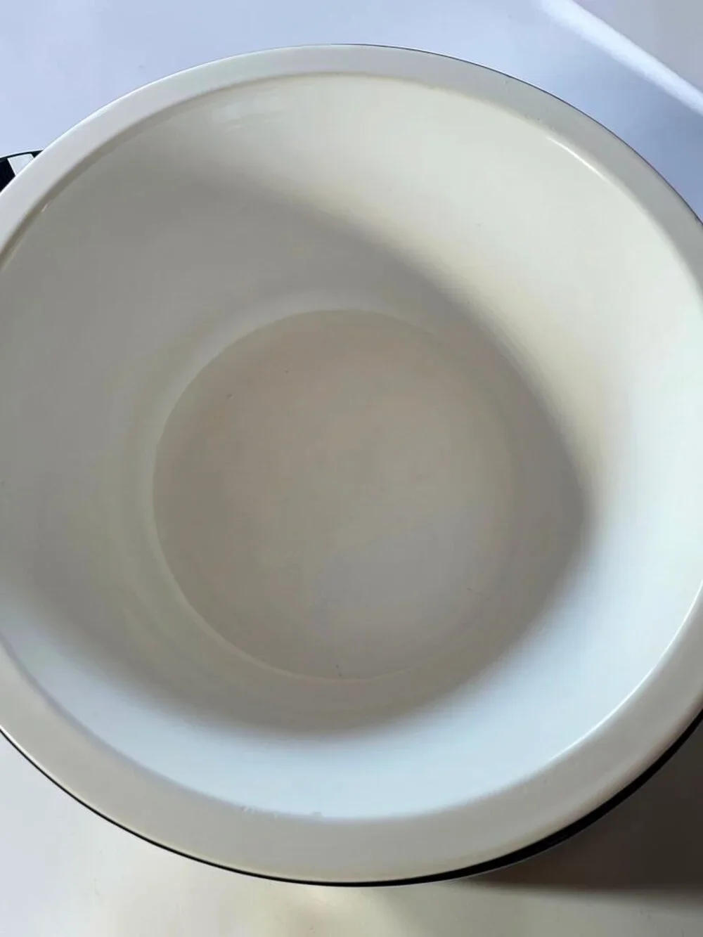 Vintage PIER 1 RARE Wide Rim White Ceramic Bowl 10.5